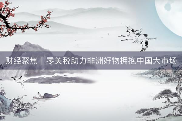 财经聚焦｜零关税助力非洲好物拥抱中国大市场