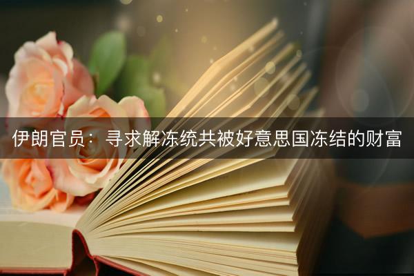 伊朗官员：寻求解冻统共被好意思国冻结的财富