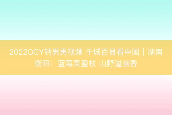2022GGY钙男男视频 千城百县看中国｜湖南衡阳：蓝莓果盈枝 山野溢幽香