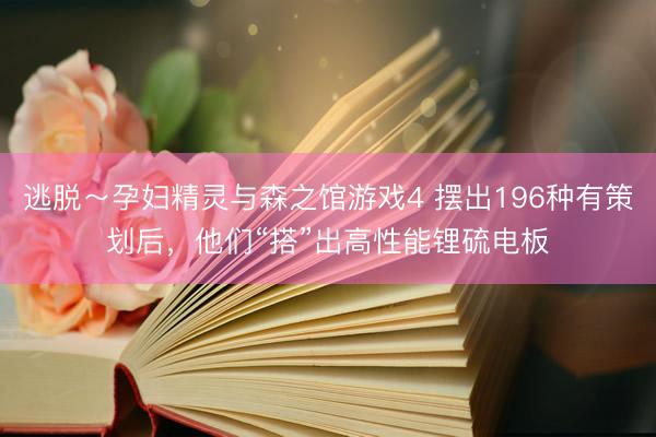逃脱～孕妇精灵与森之馆游戏4 摆出196种有策划后，他们“搭”出高性能锂硫电板