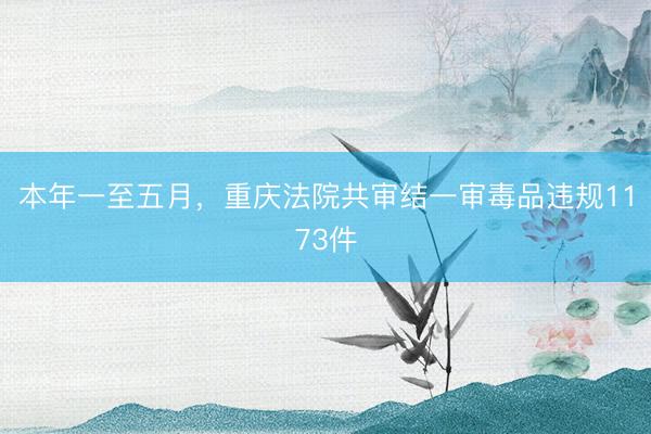 本年一至五月，重庆法院共审结一审毒品违规1173件